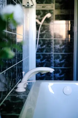 Ein Badezimmer in der Unterkunft Ferienhaus am Hainberg