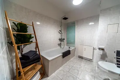 Ein Badezimmer in der Unterkunft Im HYGGE skandinavisch wohnen mitten in Chemnitz