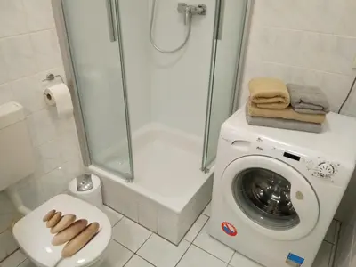 Ein Badezimmer in der Unterkunft Ferienwohnung William