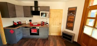 Küche/Küchenzeile in der Unterkunft Sonniges Eck Ferienwohnung 2