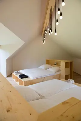 Ein Bett oder Betten in einem Zimmer der Unterkunft Haflingerstall