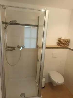 Ein Badezimmer in der Unterkunft Biohof Buschmühle