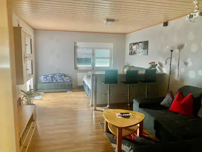 Ein Sitzbereich in der Unterkunft Ferienwohnung „Thea“