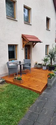 Das Gebäude in dem sich die Ferienwohnung befindet