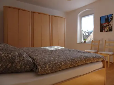 Ein Bett oder Betten in einem Zimmer der Unterkunft Ferienwohnung Figaro