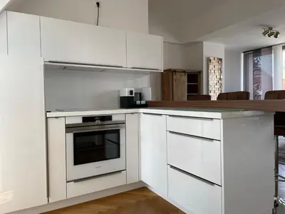 Küche/Küchenzeile in der Unterkunft Modernes Apartment An der Frauenkirche II