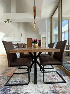Ein Sitzbereich in der Unterkunft Modernes Apartment An der Frauenkirche II