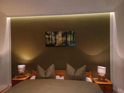 Ein Bett oder Betten in einem Zimmer der Unterkunft Ferienhof Schönfelder