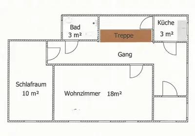 Grundriss der Unterkunft Sächsische Schweiz Ferienhaus 2 mit hervorragendem Panoramablick über das Elbtal