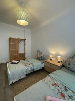 Ein Bett oder Betten in einem Zimmer der Unterkunft Pension Luisengrün