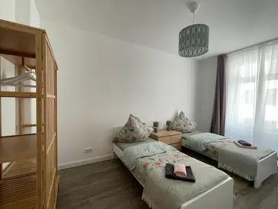 Ein Bett oder Betten in einem Zimmer der Unterkunft Pension Luisengrün