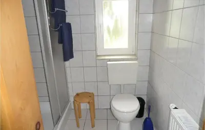 Ein Badezimmer in der Unterkunft Ferienhaus Stolpen, Ot Lauterbach Am Sportplatz