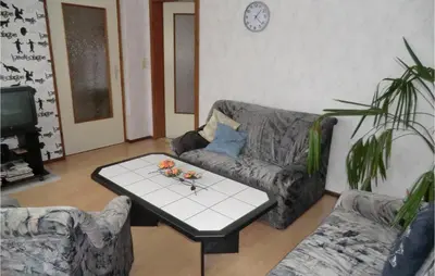 Ein Sitzbereich in der Unterkunft Ferienhaus Stolpen, Ot Lauterbach Am Sportplatz