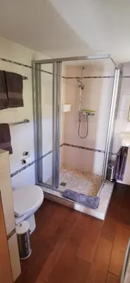 Ein Badezimmer in der Unterkunft Ferienwohnung Dresden Trachenberge