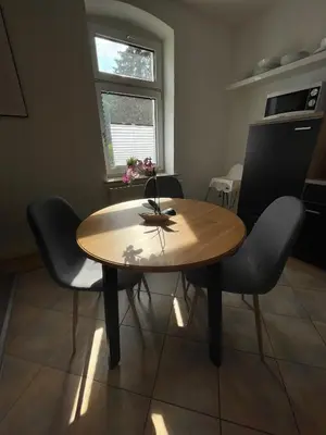 Küche/Küchenzeile in der Unterkunft Apartmenthaus Elbblick Mühlberg