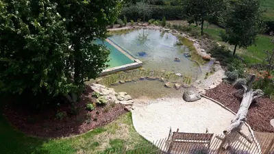 Der Swimmingpool an oder in der Nähe von Blockstube