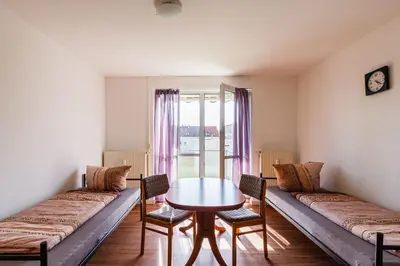 Ein Bett oder Betten in einem Zimmer der Unterkunft Apartment in Chemnitz für Handwerker
