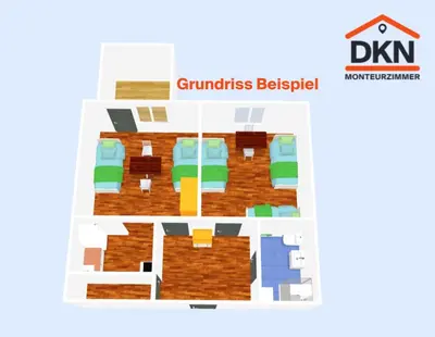 Grundriss der Unterkunft Apartment in Chemnitz für Handwerker