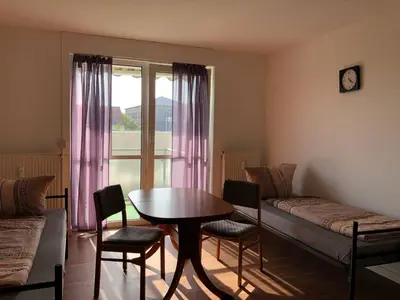 Ein Sitzbereich in der Unterkunft Apartment in Chemnitz für Handwerker