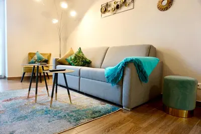 Ein Sitzbereich in der Unterkunft Altstadt-Domizil