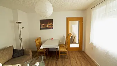 Ein Sitzbereich in der Unterkunft Ferienwohnung Richter