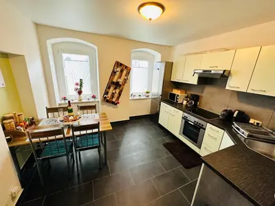 Küche/Küchenzeile in der Unterkunft Gemütliche Wohnung in Grünhainichen Erzgebirge