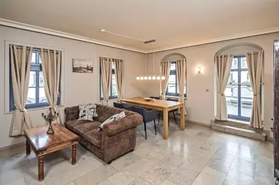 Ein Sitzbereich in der Unterkunft Cosel Palais Appartement