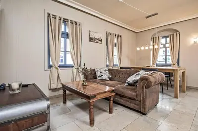 Ein Sitzbereich in der Unterkunft Cosel Palais Appartement