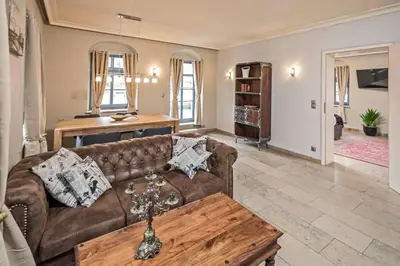 Ein Sitzbereich in der Unterkunft Cosel Palais Appartement