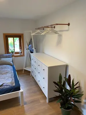 Ein Bett oder Betten in einem Zimmer der Unterkunft Ferienwohnung Lichterhof