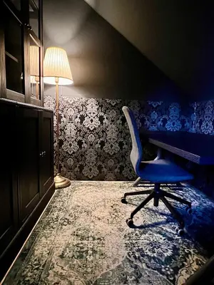 Ein Sitzbereich in der Unterkunft Luxus Ferienhaus Erzgebirge in Alleinlage