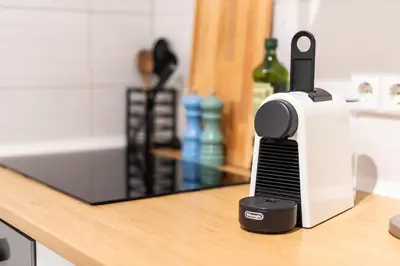 Küche/Küchenzeile in der Unterkunft Smart & Cozy Apartment - Balkon, Netflix, Nespresso