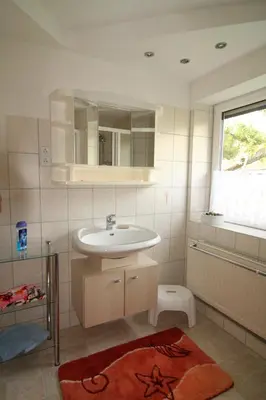 Ein Badezimmer in der Unterkunft Ferienhaus Auerswalde