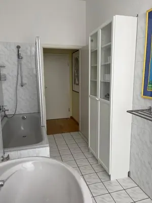 Ein Badezimmer in der Unterkunft Moderne Ferienwohnung in der Dresdner Neustadt