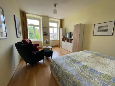 TV/Unterhaltungsangebot in der Unterkunft Moderne Ferienwohnung in der Dresdner Neustadt
