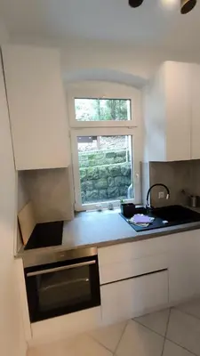 Küche/Küchenzeile in der Unterkunft Bergapartment