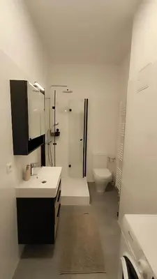 Ein Badezimmer in der Unterkunft Bergapartment