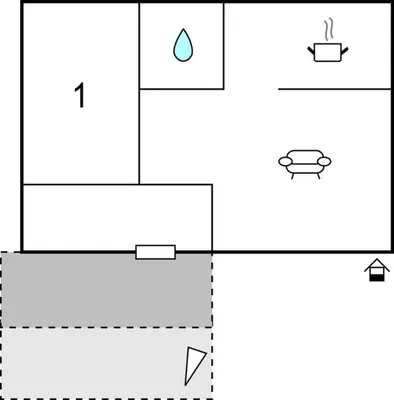 Grundriss der Unterkunft 1 Bedroom Beautiful Home In Tharandt