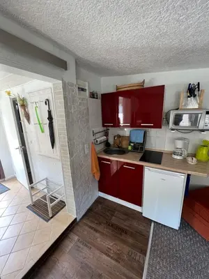 Küche/Küchenzeile in der Unterkunft Ferienwohnung -IN LAPIDE REGIS-