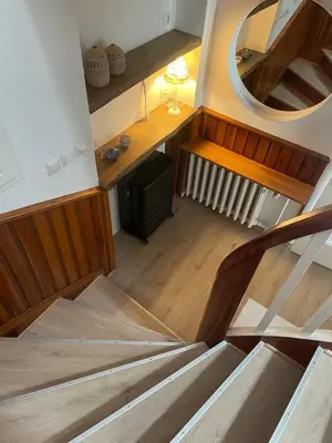 Ein Bett oder Betten in einem Zimmer der Unterkunft Ferienhaus L45