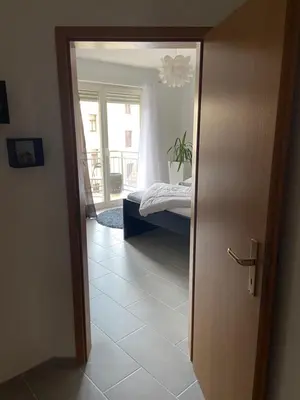 Ein Bett oder Betten in einem Zimmer der Unterkunft City Apartment #2 bei der Porzellan Manufaktur