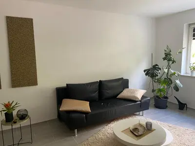 Ein Sitzbereich in der Unterkunft City Apartment #2 bei der Porzellan Manufaktur