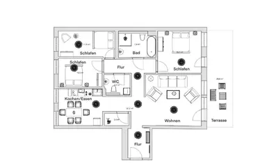 Grundriss der Unterkunft PINEAPPLE APARTMENTS - Altstadt I - 117qm - 1x free parking
