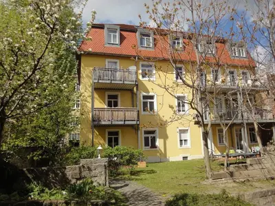Das Gebäude in dem sich die Ferienwohnung befindet