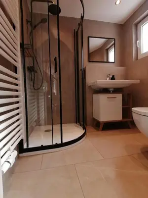 Ein Badezimmer in der Unterkunft Käthes Sommerhaus