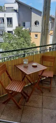 Ein Balkon oder eine Terrasse in der Unterkunft Das kleine Liesl in der Neustadt