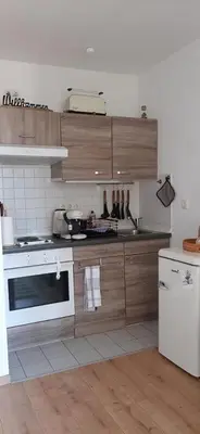 Küche/Küchenzeile in der Unterkunft Das kleine Liesl in der Neustadt