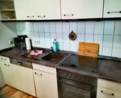 Küche/Küchenzeile in der Unterkunft Ferienwohnung Axel - nahe Chemnitz
