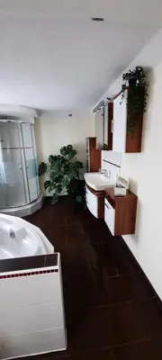 Ein Bett oder Betten in einem Zimmer der Unterkunft Hillmann's Höhe