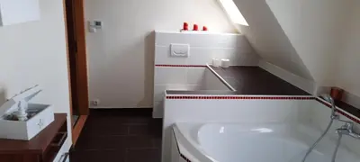 Ein Badezimmer in der Unterkunft Hillmann's Höhe
